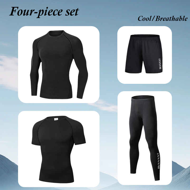 Running Gear Long Sleeve - 남성용 트렌디 피트니스 러닝복 고탄력 타이트