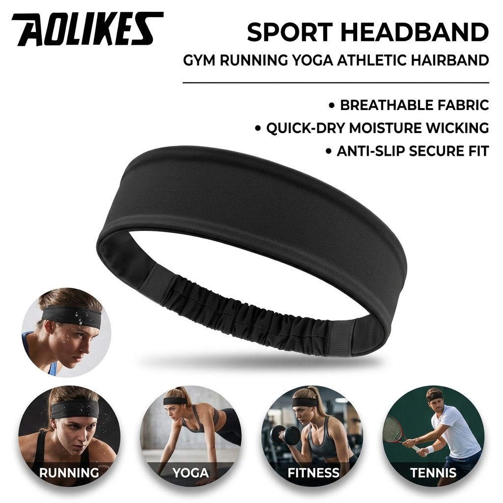 폴리에스테르 땀 흡수 밴드, 헬스 피트니스 남녀공용,  - Running Gear Gym 리뷰 및 가격