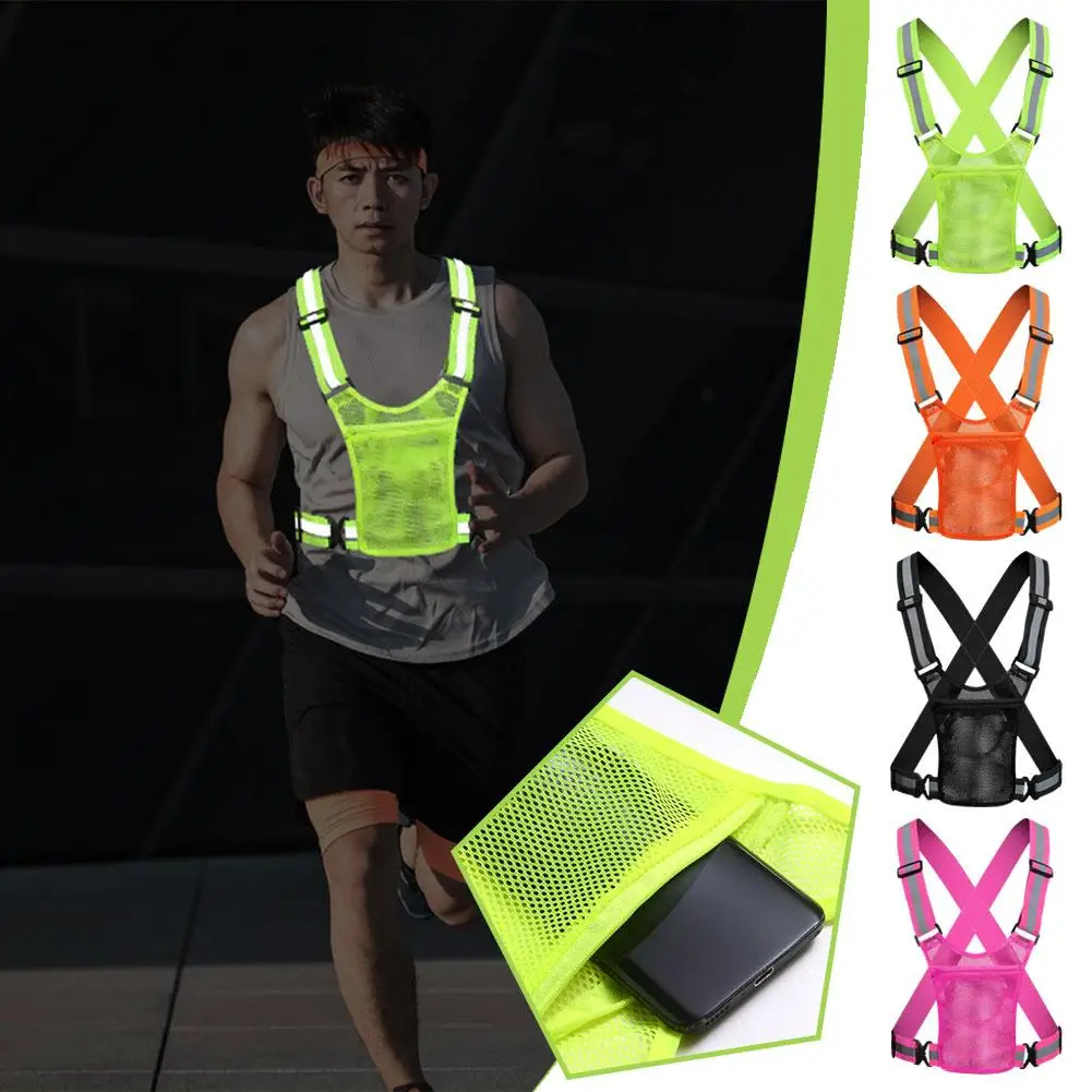 반사 안전 조끼 경량 조절 가능 탄성 조끼 재킷 교통  - Running Gear Jacket 리뷰 및 가격