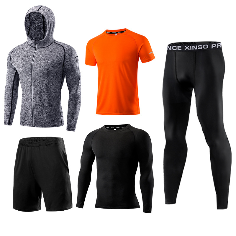 5피스 남성 피트니스 의류 세트 빠른 건조 체육관 스포 - Running Gear Gym 리뷰 및 가격