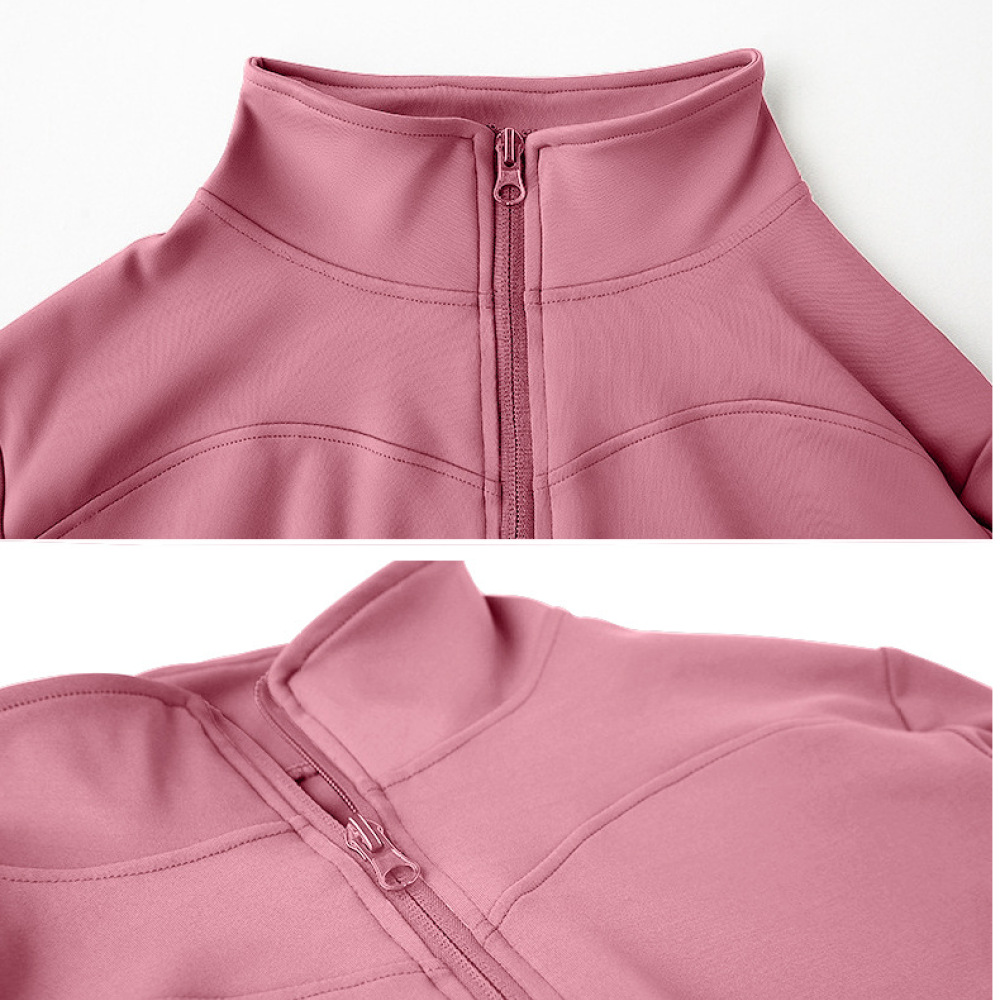 퀵 드라이 운동복 요가 자켓 여성용 긴팔 스탠드 칼라  - Running Gear Long Sleeve 리뷰 및 가격