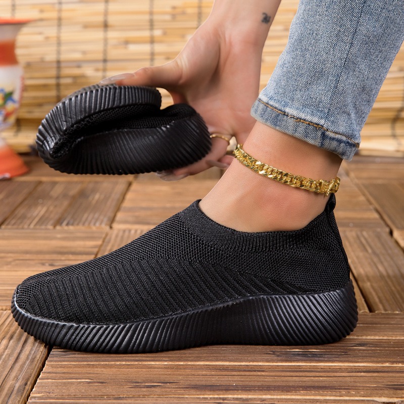 여성용 통기성 니트 메쉬 편안한 플랫 레이스업 슈즈 트 - Running Gear Shoes 리뷰 및 가격