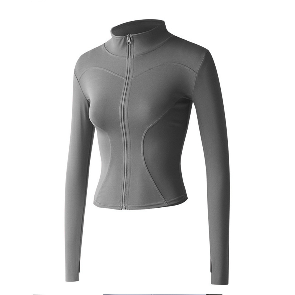 여성 요가 재킷 긴소매 스탠드 칼라 피트니스 상의 슬림 - Running Gear Long Sleeve 리뷰 및 가격