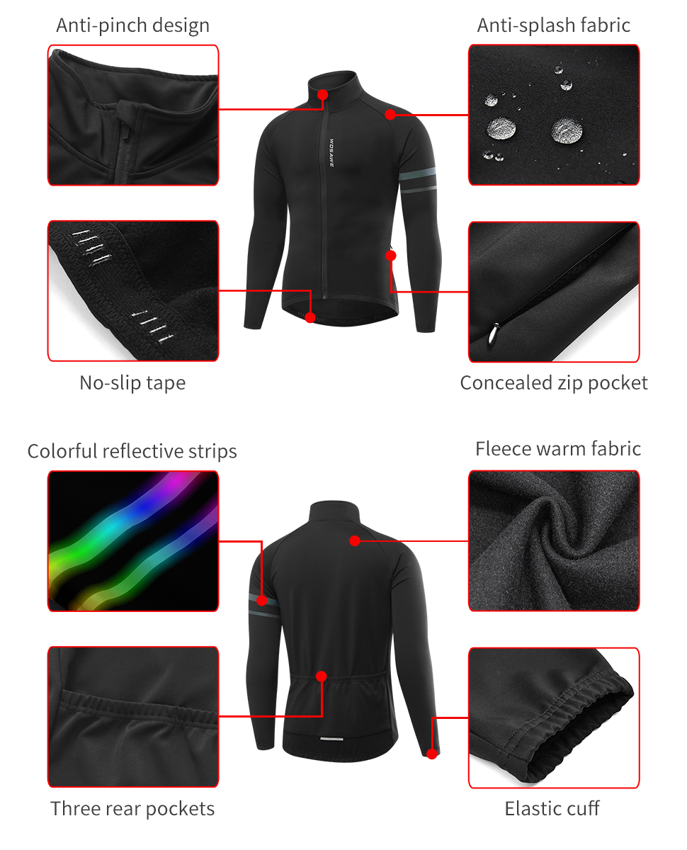 WOSAWE Men'sThermal 겨울 사이클링 자켓 - Running Gear Jacket 리뷰 및 가격